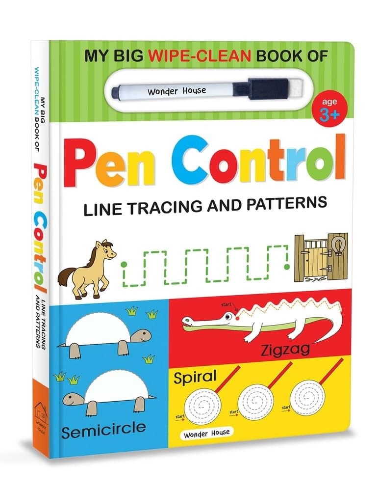 My Big Wipe And Clean Book of Pen Control for Kids : Line Tracing White
