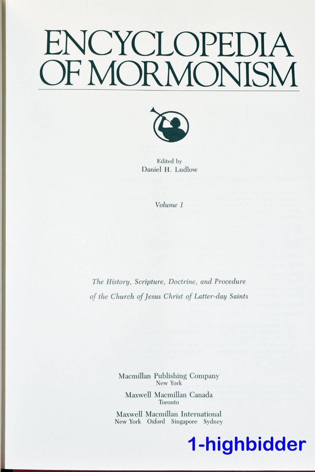 Encyclopedia of Mormonism Complete Set Volume 1-5 Daniel H. Ludlow Mormon LDS