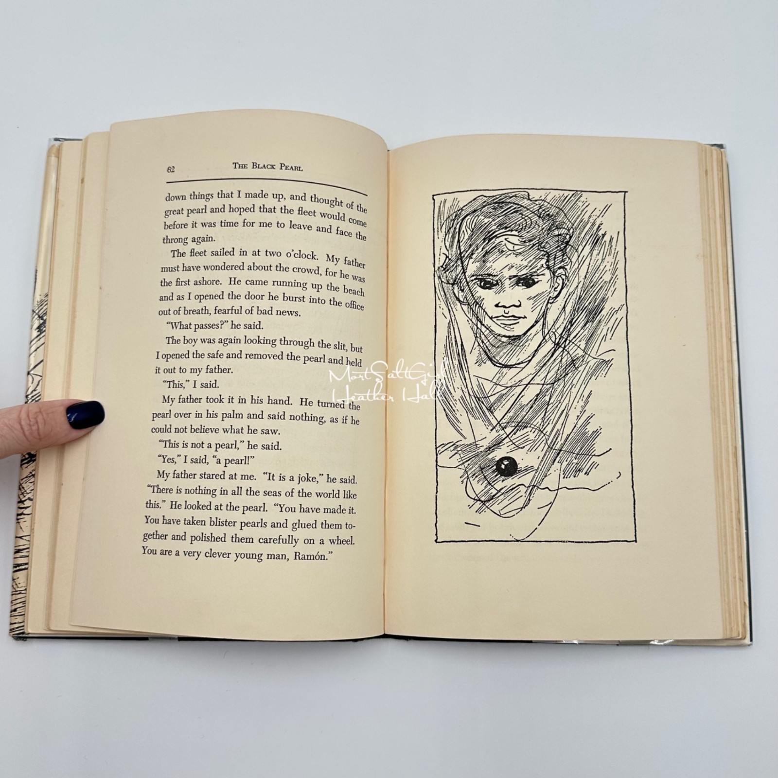 The Black Pearl By Scott ODell Hardcover Third Printing 1967 Library Copy Dust J