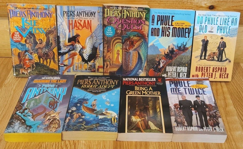 HUGE LOT OF 80+ PIERS ANTHONY BOOKS VINTAGE SCIENCE FICTION FANTASY NOVELS