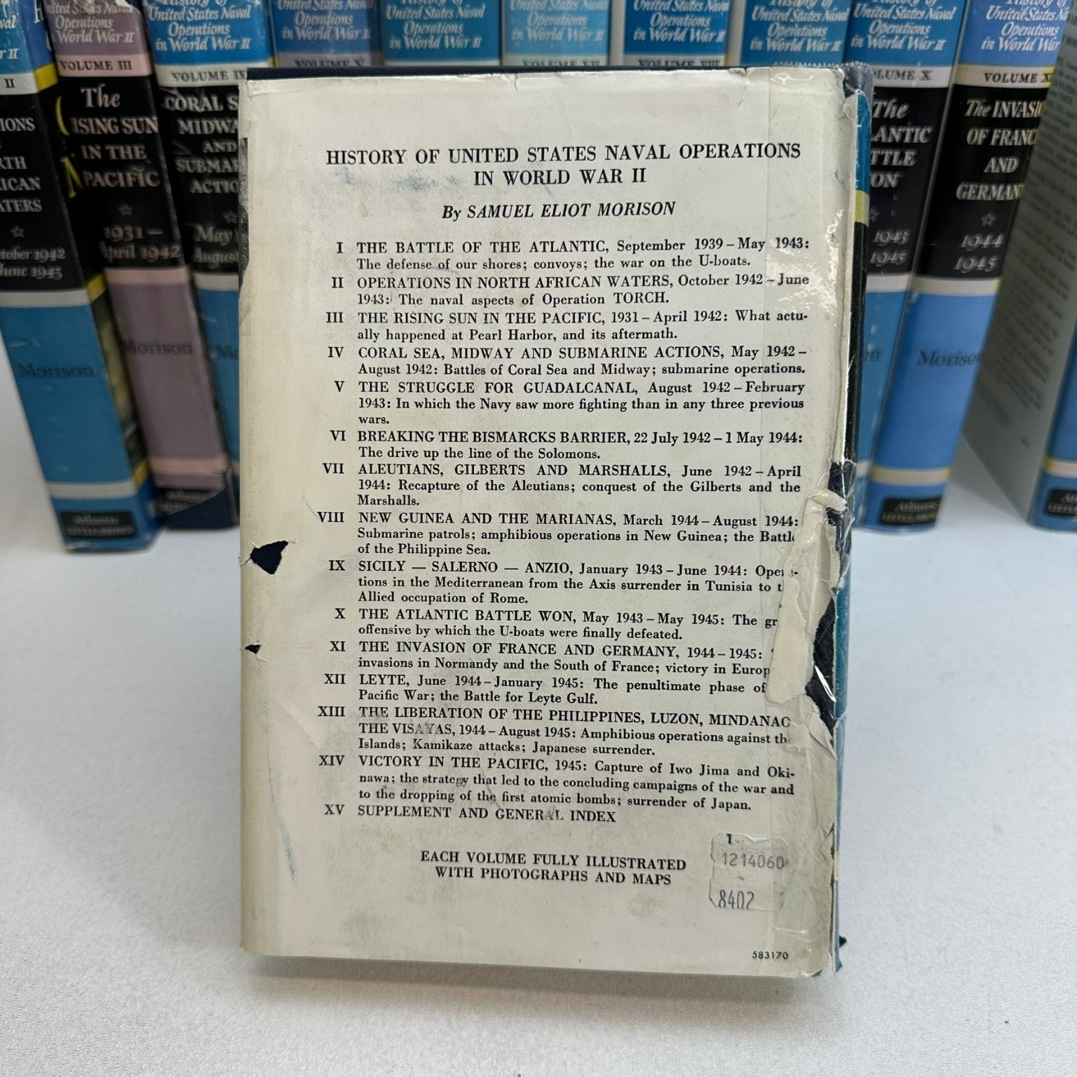 History US Naval Operations WWII Morison Complete 15 Vol Atlantic Little Brown