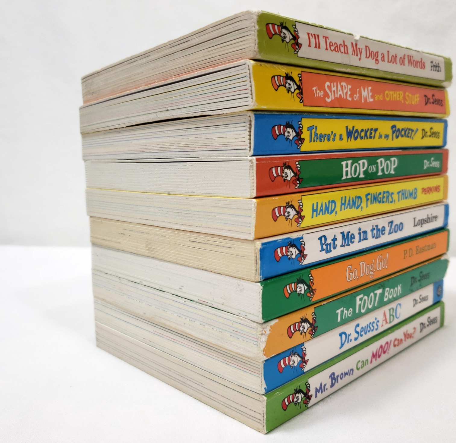 Dr Seuss Board Books Lot Of 10 Bright & Early Preschool Set Toddler Baby ABCs