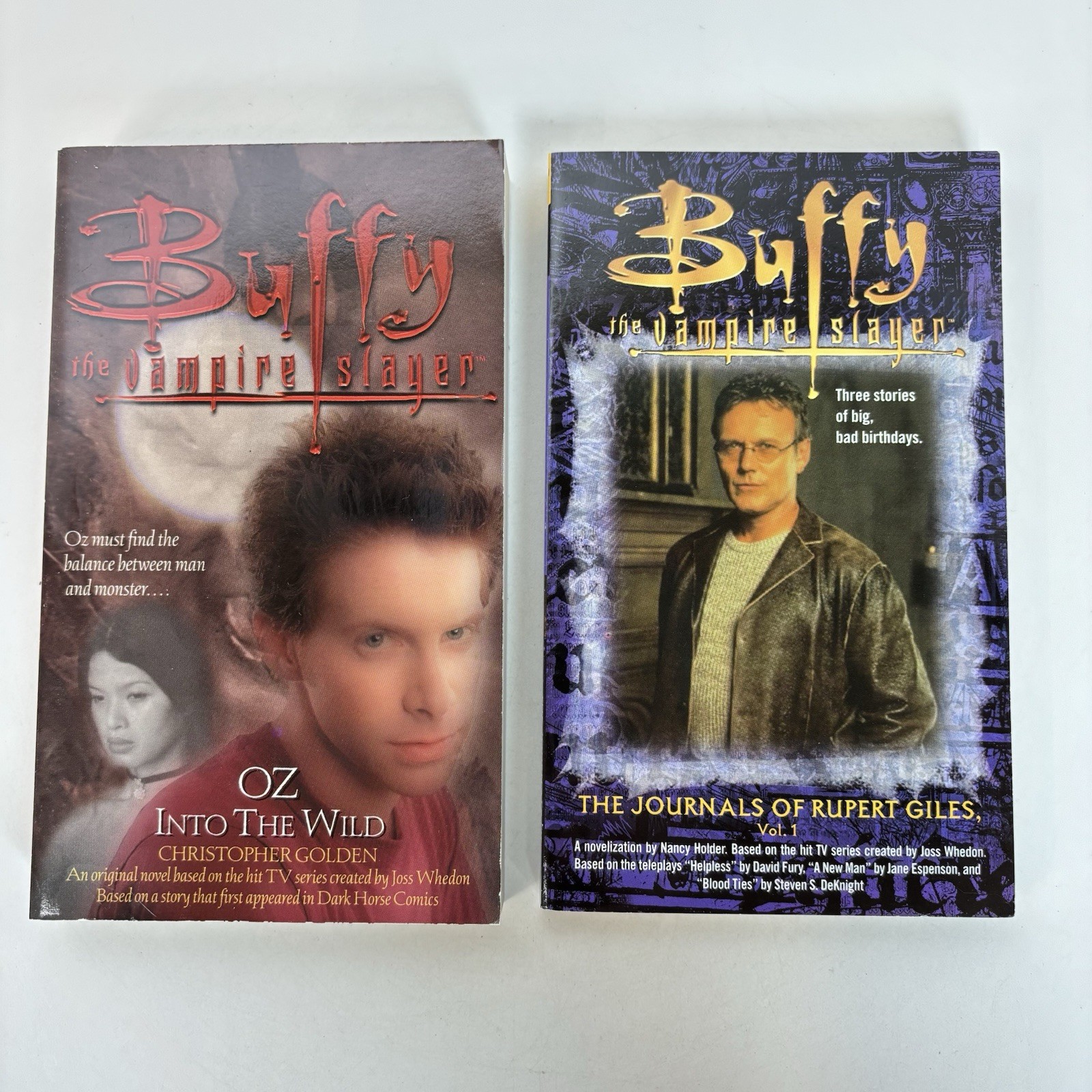 Buffy The Vampire Slayer 2 Book Lot Oz Into Wild & Rupert Giles Vol 1 PB 2002 C3