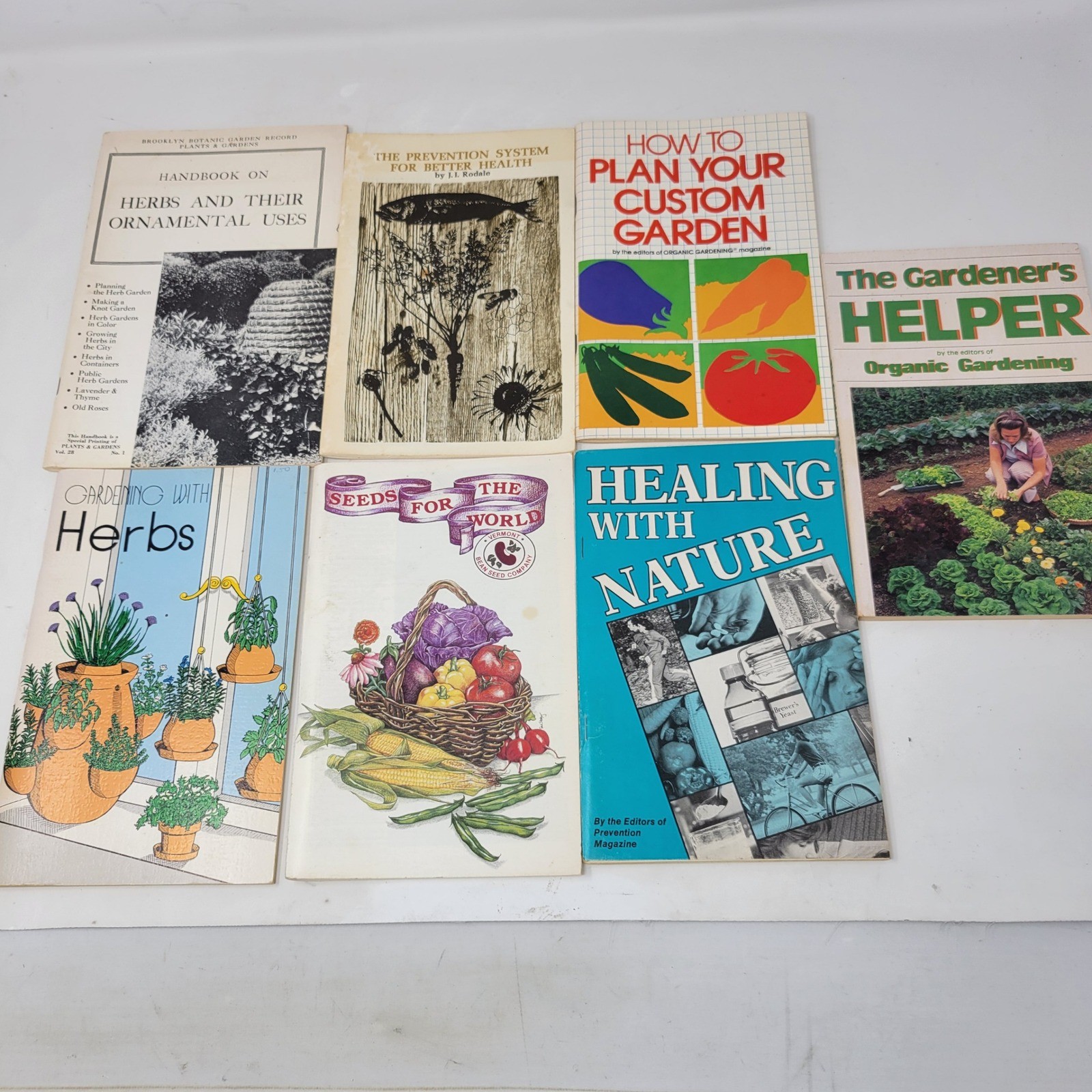 Vintage Gardening and Health Booklet Lot Organic Herbs Planning 7 Books Rodale