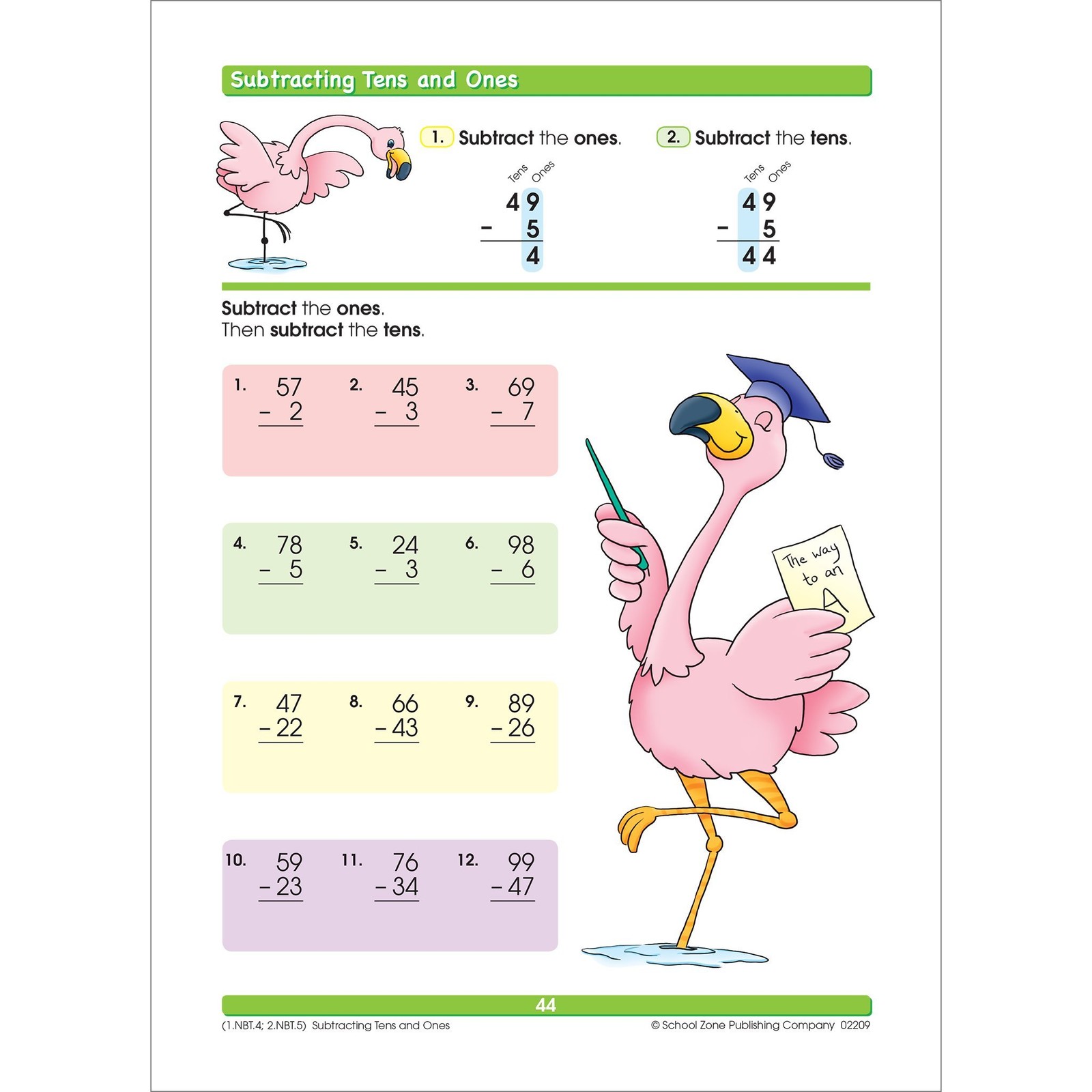 School Zone Addition & Subtraction Workbook: 64 Pages, 1st Grade, Multicolor