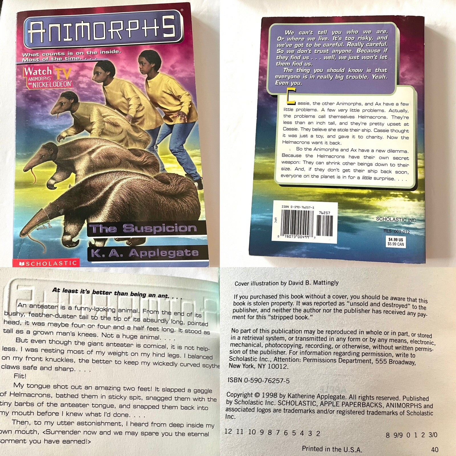 Animorphs Andalite Chronicles Vintage Applegate Kid’s Scholastic 7 Paperbacks