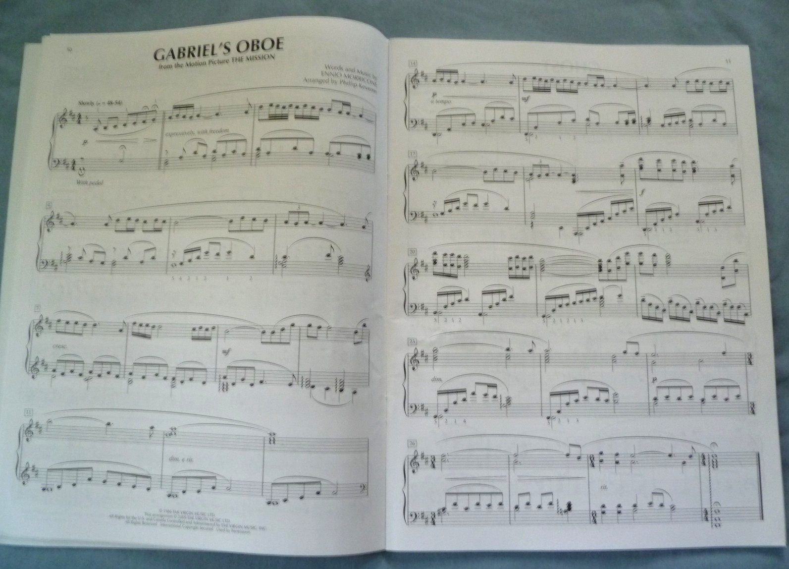 PHILLIP KEVEREN SERIES FILM SCORE COLLECTION, PIANO SOLO, 15 SONGS/56 PAGES