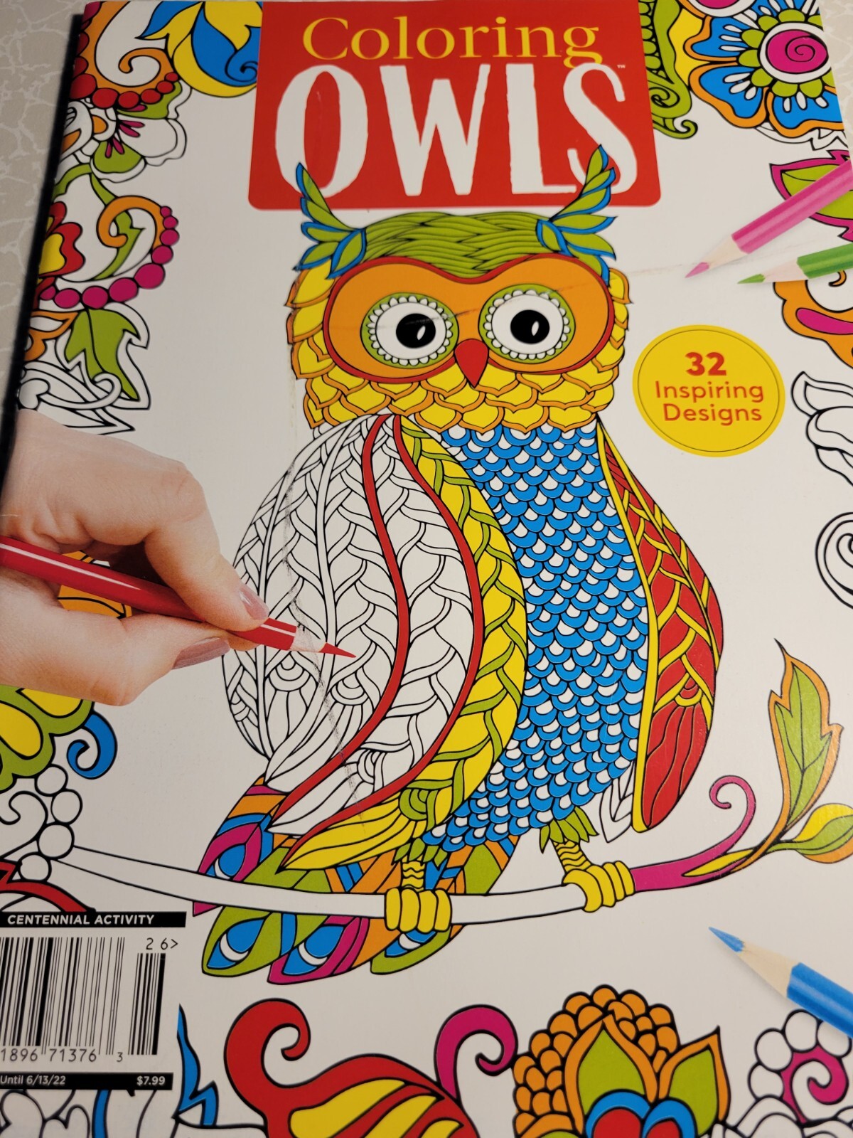 COLORING OWLS – ADULT COLORING BOOK – 32 INSPIRING DESIGNS TO COLOR