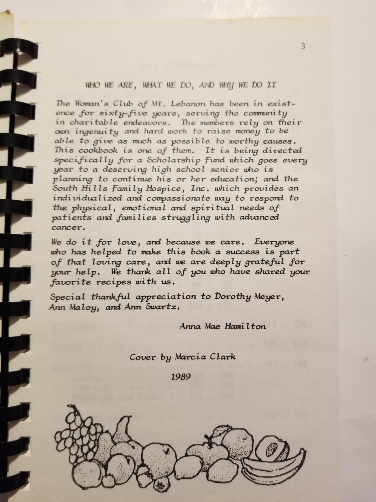 Vintage Cookbook Tasteful trasures Mount Lebanon Pa Women’s Club 198 Pages