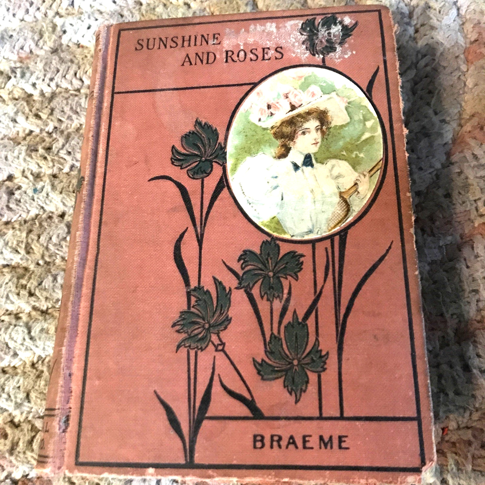 Sunshine and Roses book, by charlotte m. braeme,Hardcover antique