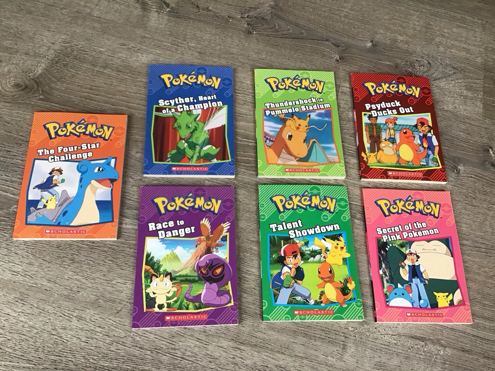 Lot of 7 Pokemon Books Scholastic Paperback 2017 Original Pokémon ASH