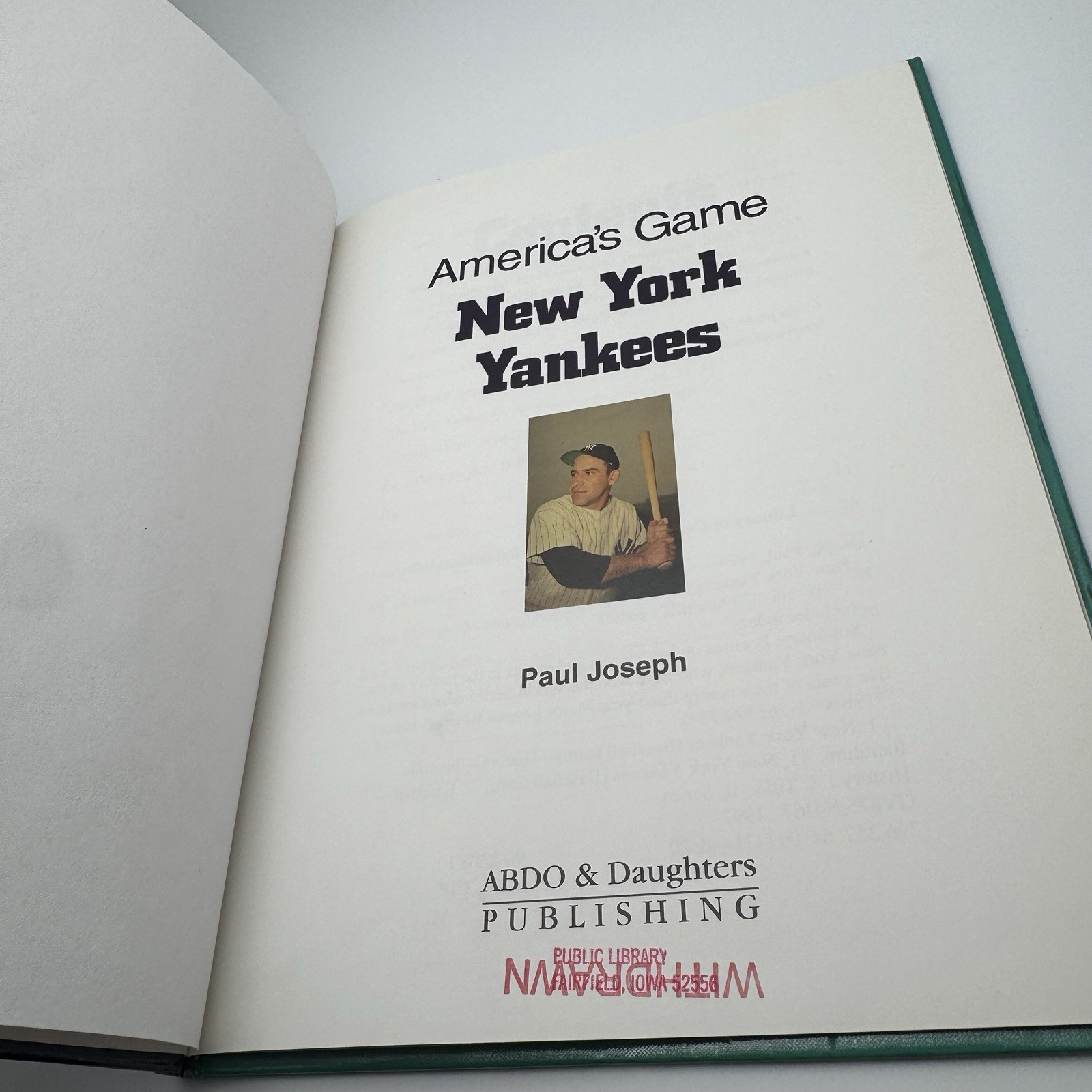 Lou Gehrig + New York Yankees Book MLB Baseball History ~ 2 Library Copy Books