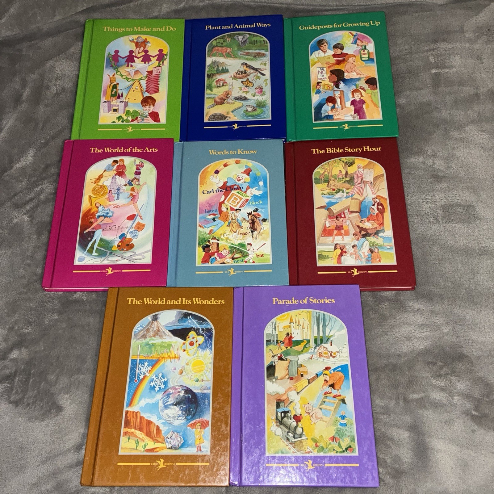 Vintage Child Horizons Set Of 8 Hardback Books Traditional Curriculum 1973-1991
