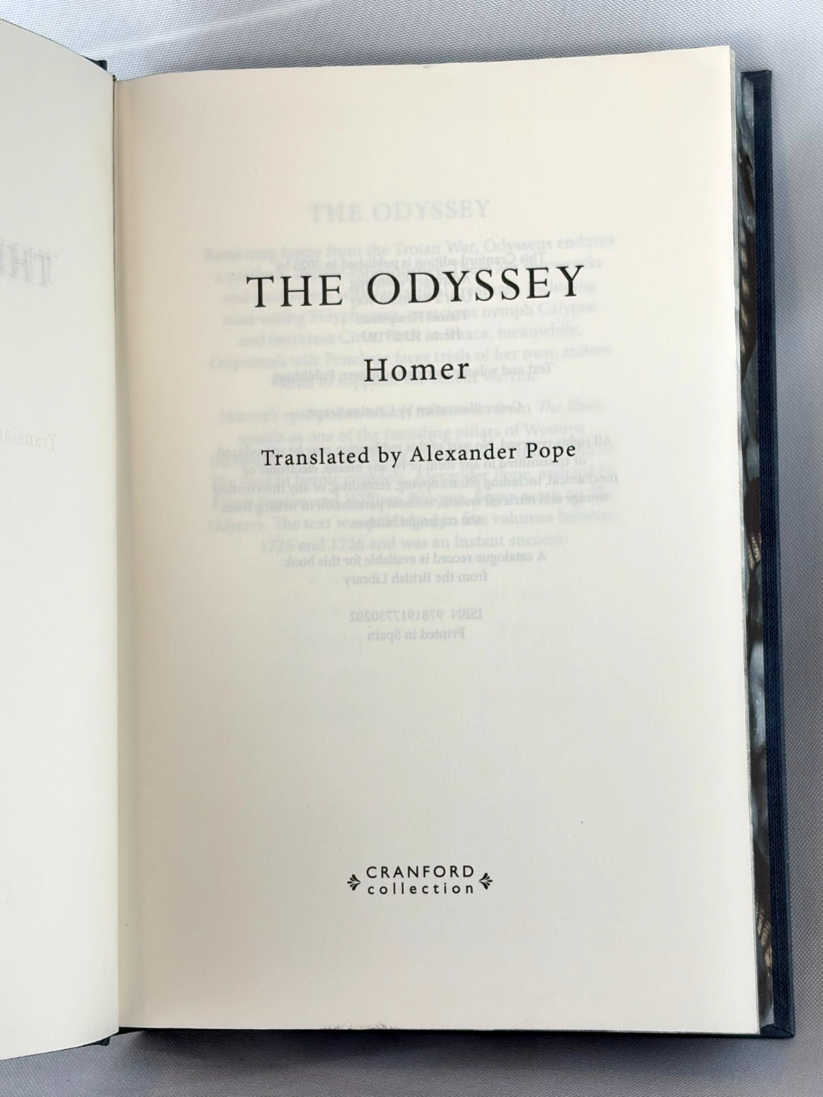 Rare – The Odyssey by Homer Cranford Collection Classic Painted Edges *New*