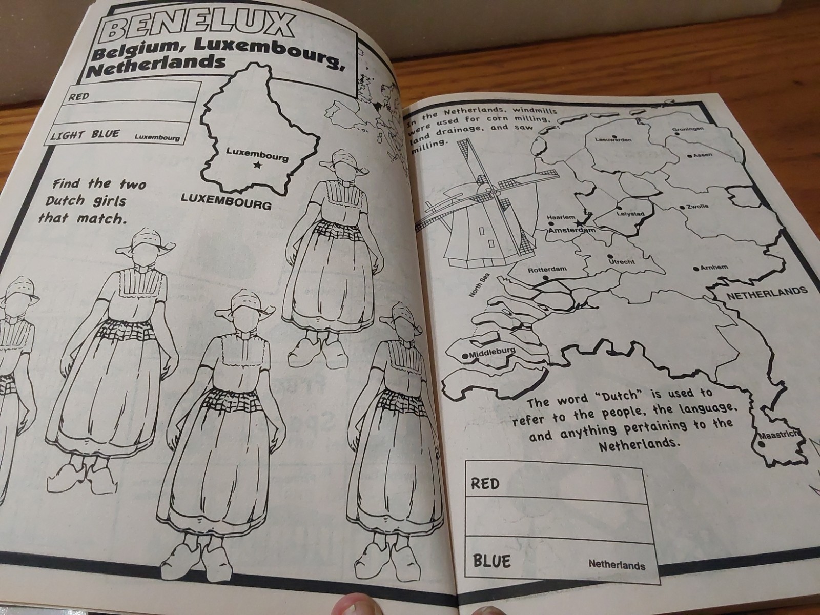 Europe Maps to Color and Learn Kappa Activity Book School Learning 2009