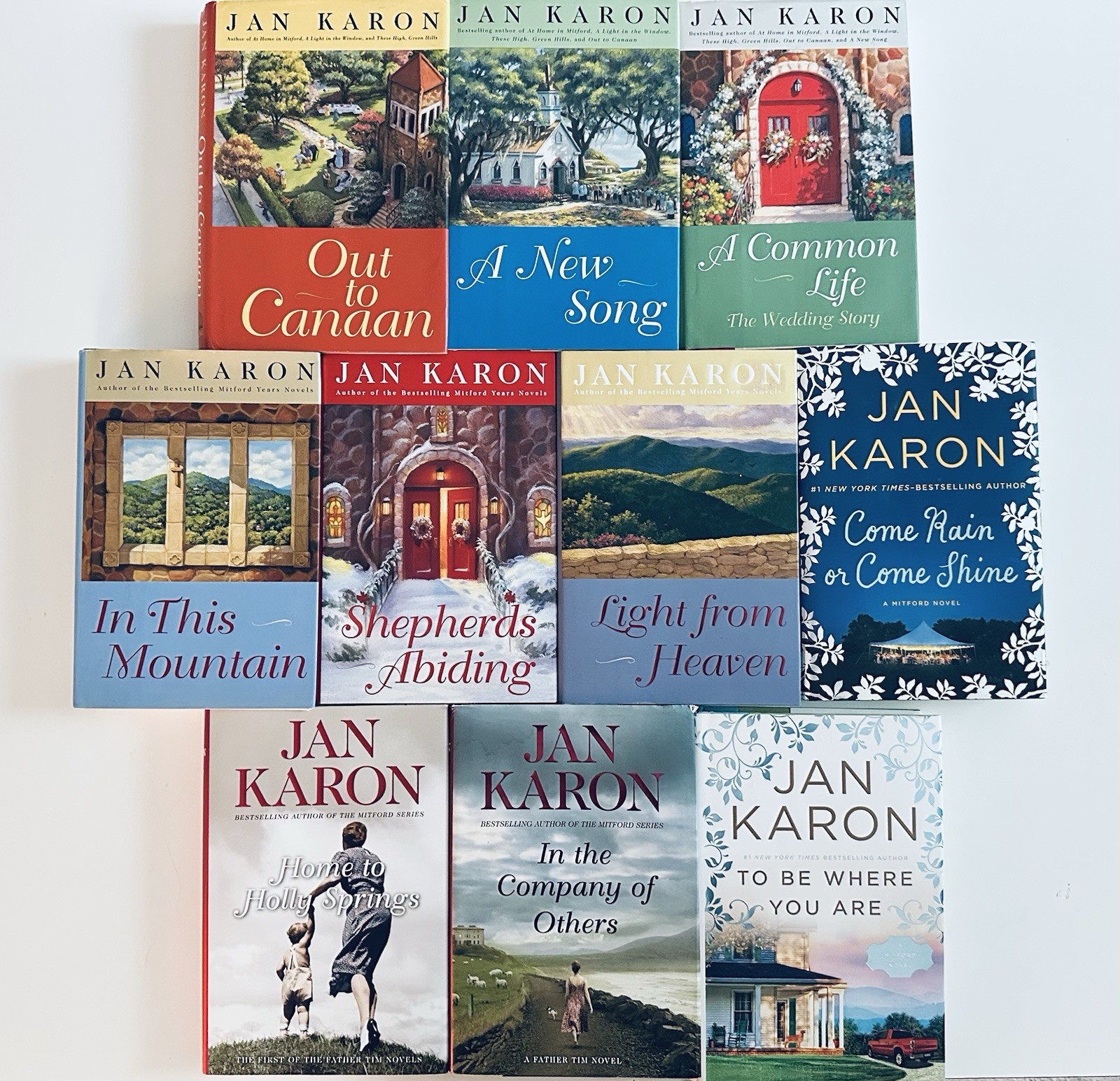 Jan Karon Mitford Series Lot Ten Hardcover Novels Beloved Small Town Christian