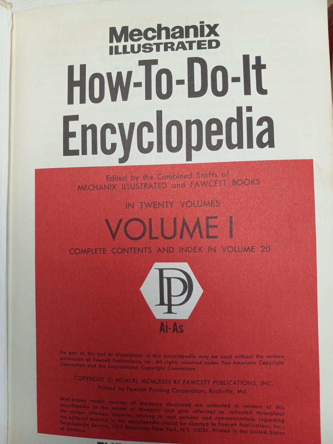 Mechanix Illustrated How-to-do-it Encyclopedia 20 Volumes Complete Set Vtg 1973