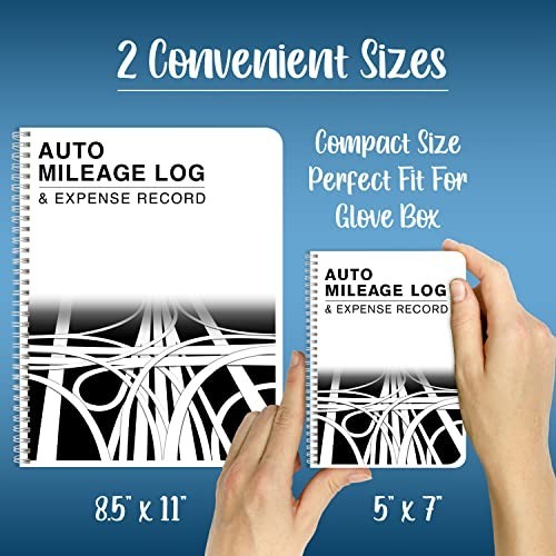 Mileage Log Book for Auto Expense Tracking – 126 Pages, 5″x7″, Tax Record Notebo