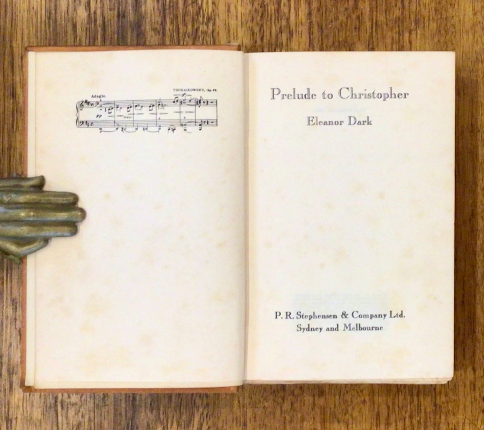 (RARE) 1934 ELEANOR DARK: ‘Prelude to Christopher’ P.R. Stephensen & Company Ltd