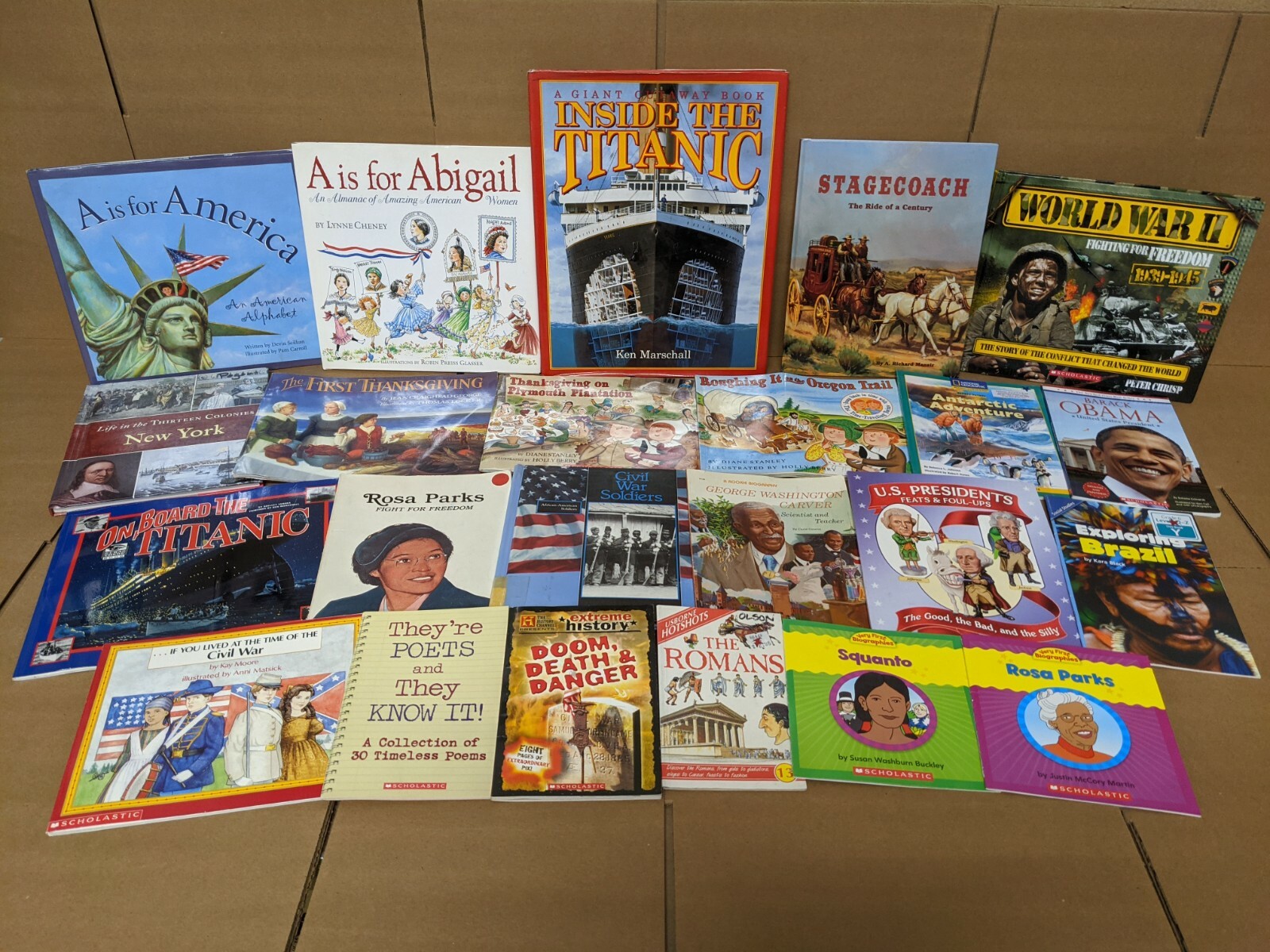 Lot of 10 Kids US History World Constitution Scholastic Child Books MIX UNSORTED