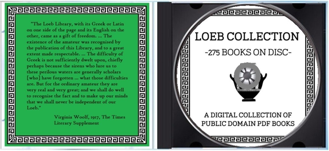 Loeb Collection on Disc – 275 Digital Books – Classical Library Portable Lot Set