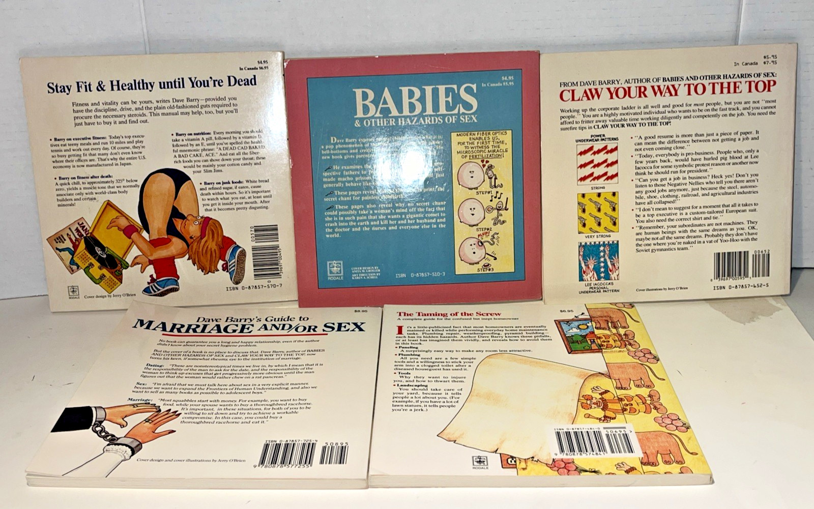 Signed Dave Barry Babies & Other Hazards 1984 Collection Of Humor Essays Comedy