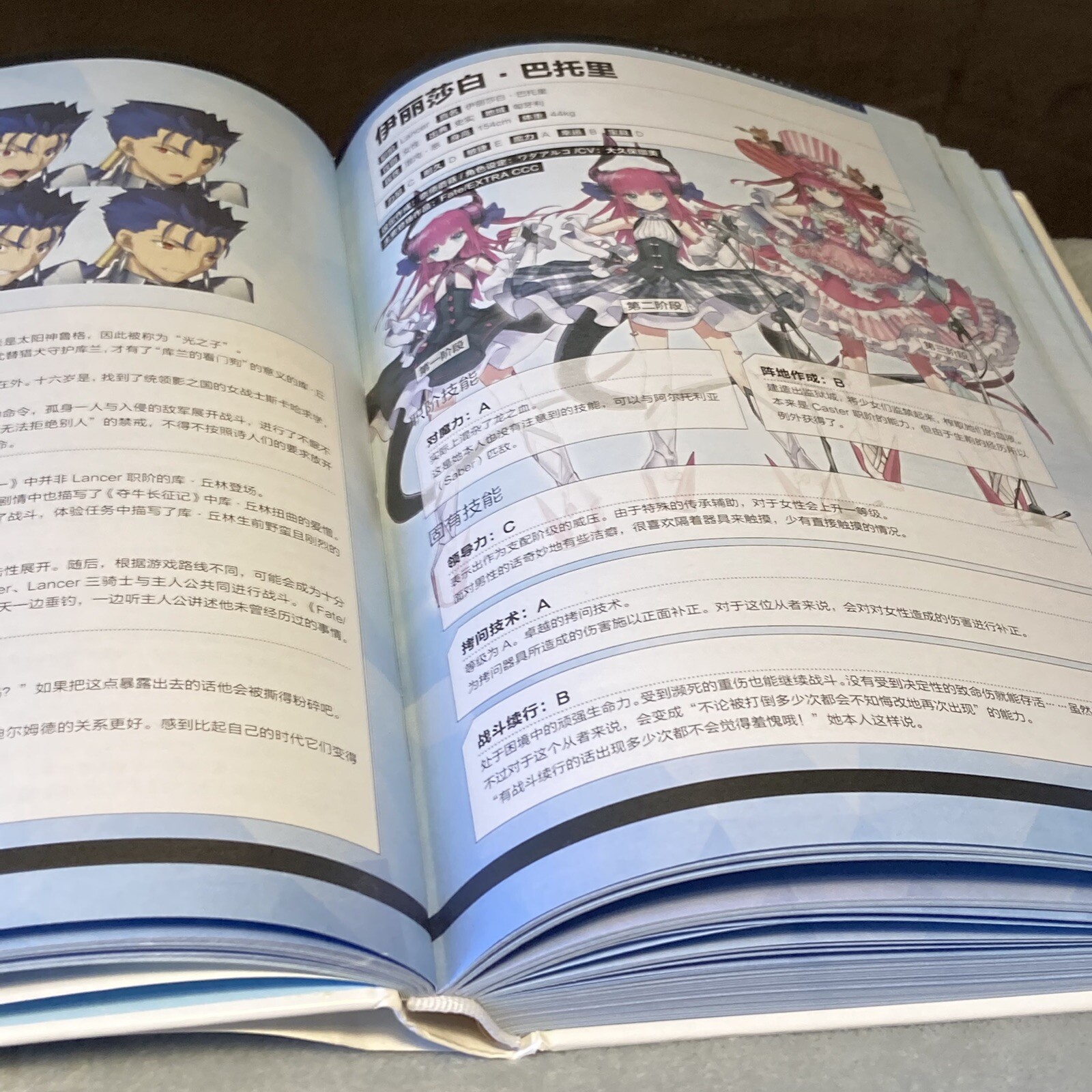 RARE Fate Grand Order Servant Encyclopedia Player Guide HC Anime Art Book w/ CD!