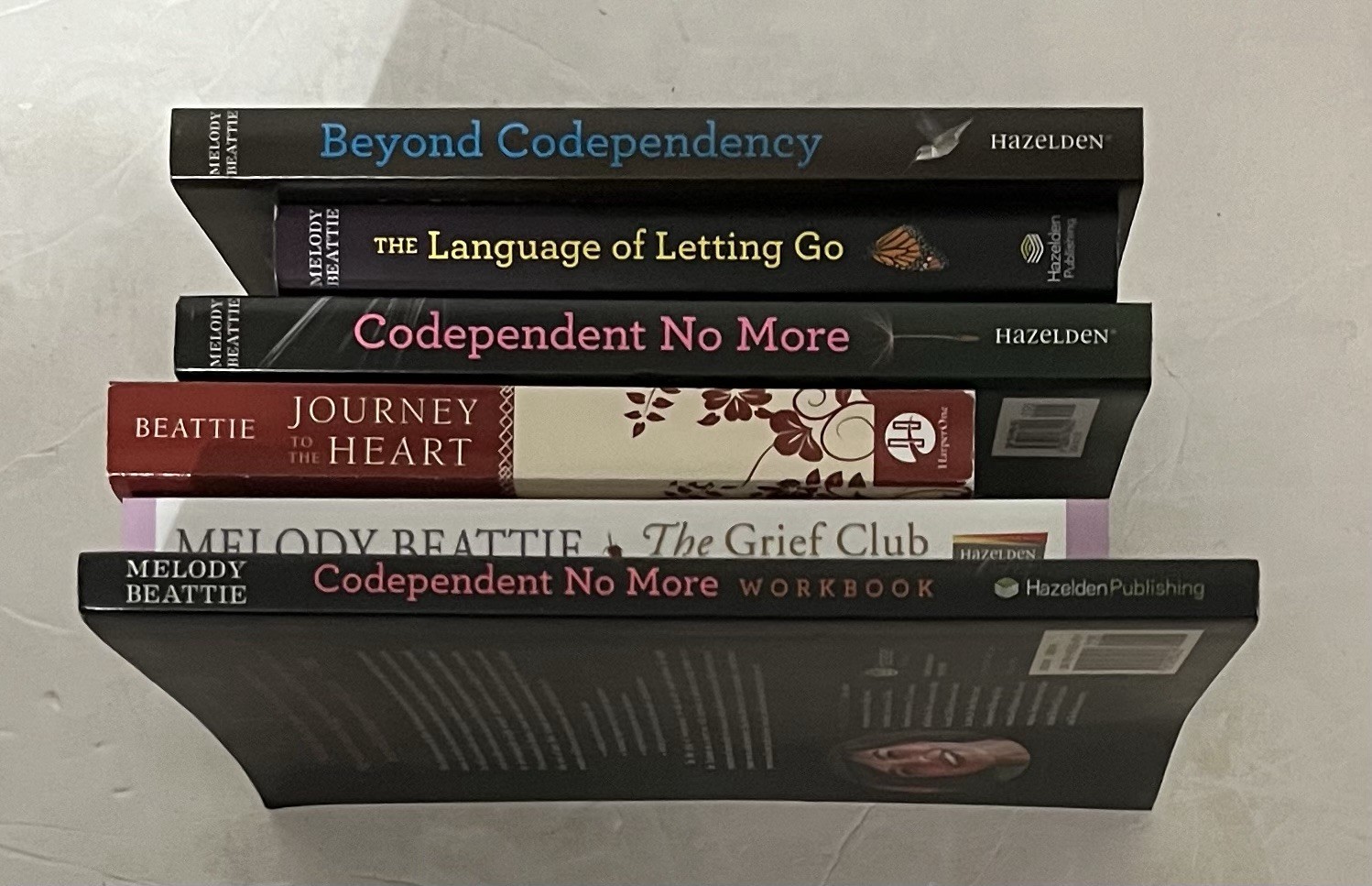 Melody Beattie 6 Paperback book lot Codependent Beyond Letting Go Journey Grief