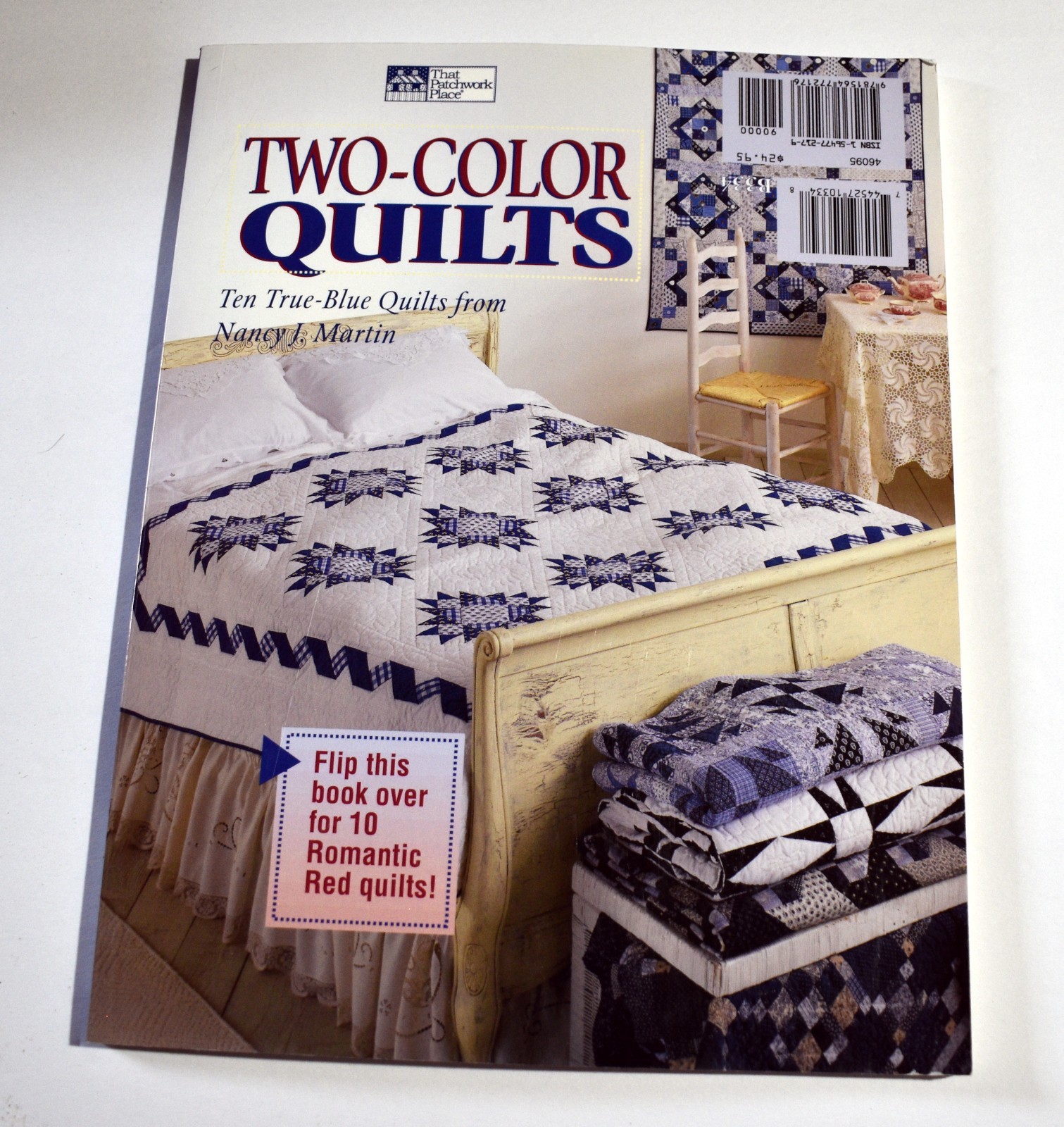 Two Color Quilts 2 books in 1 Red/Blue Martin Martingale 1998 BP VG+