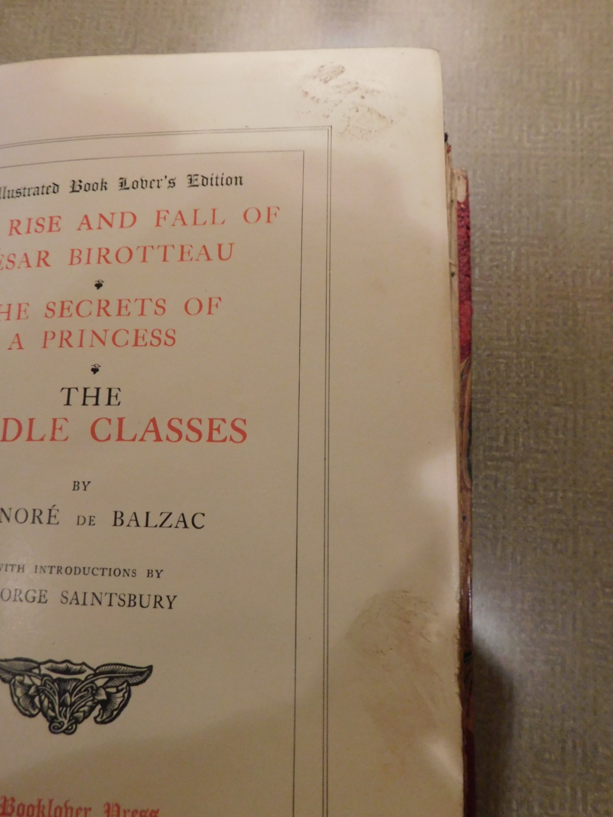 1901 15 Volumes ‘Honore de Balzac’ Illus. Book Lover Press Marbled Covers