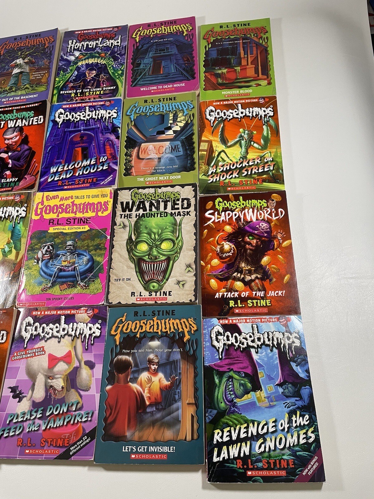 Goosebumps RL Stine Book Lot Of 17 Multiple Titles Preowned Horror Scary Stories