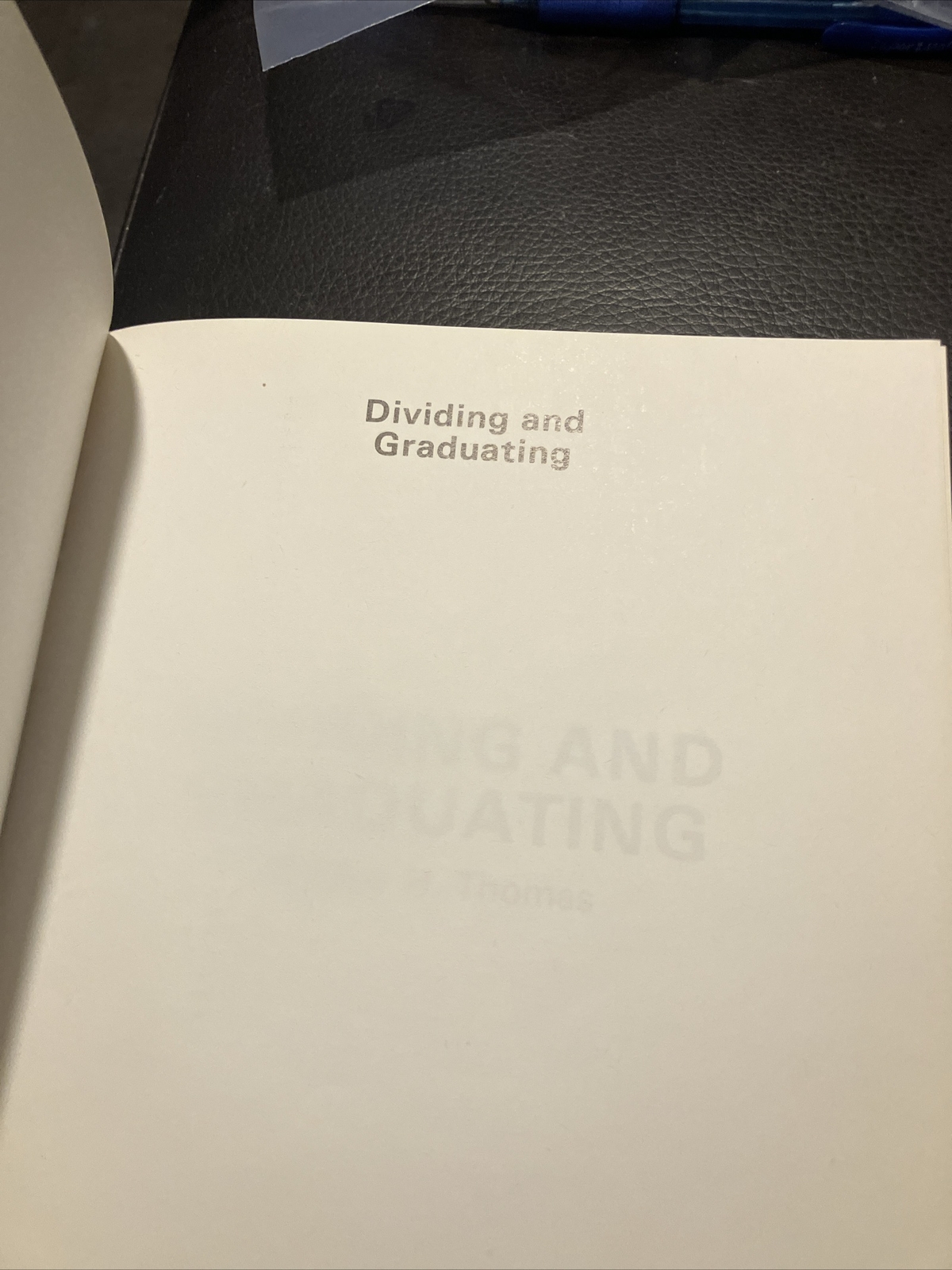 Dividing and Graduating Geo Thomas 1983 paperback