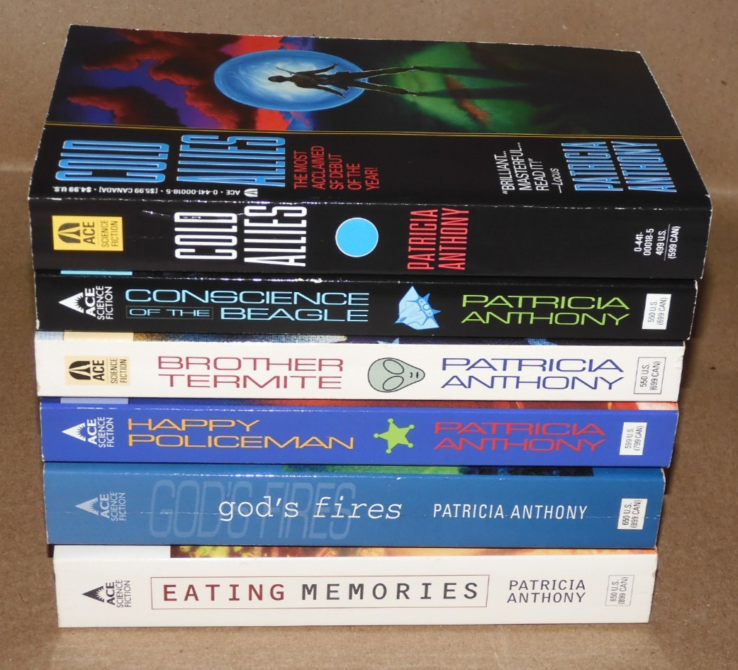 6 PATRICIA ANTHONY Fantasy Sci-Fi Paperbacks VGC 1990s COLD ALLIES ++!!