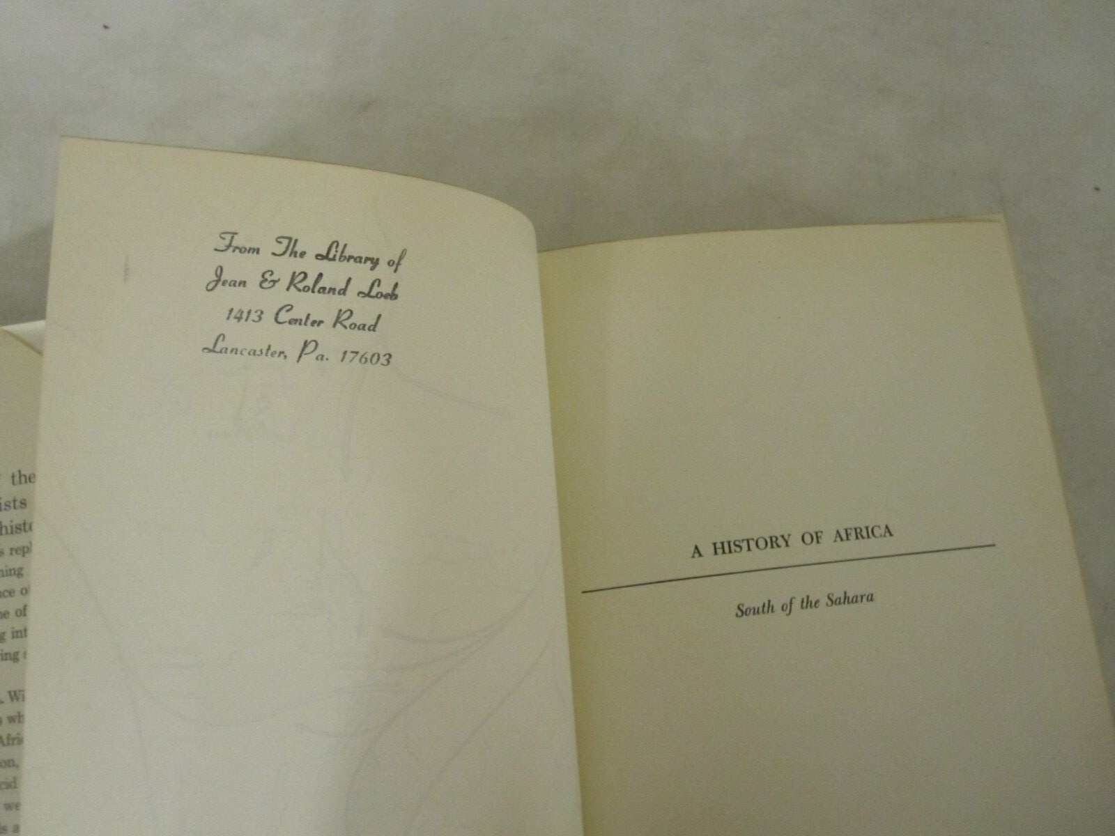 A History of Africa South of the Sahara, Hardcover 578 pages, 1962