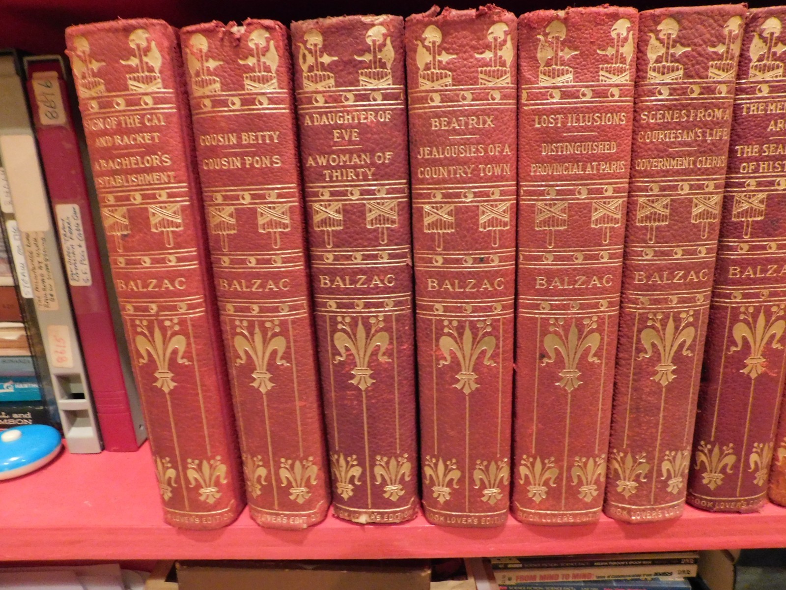 1901 15 Volumes ‘Honore de Balzac’ Illus. Book Lover Press Marbled Covers