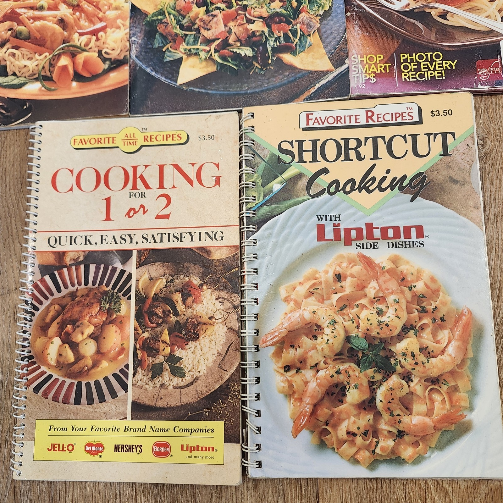 (8) Vtg Quick & Easy Meal Recipes Cookbook Shortcut Cooking for 1 or 2 Simple