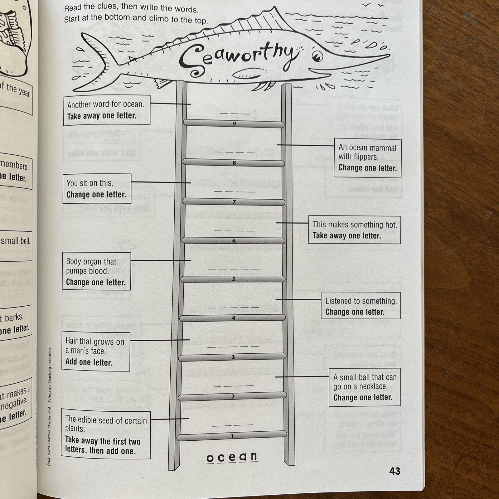 Daily Word Ladders Ser.: Daily Word Ladders: Grades 4-6 : 100 Reproducible Word