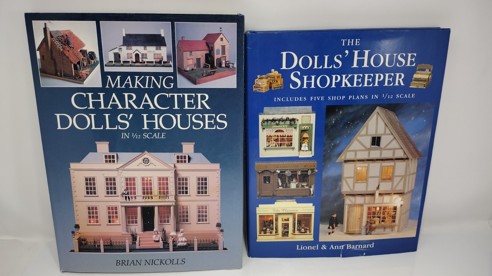 Lot (2) D&C Books Making Character Dolls’ Houses + Shopkeeper 1/12 Scale HCDJ VG