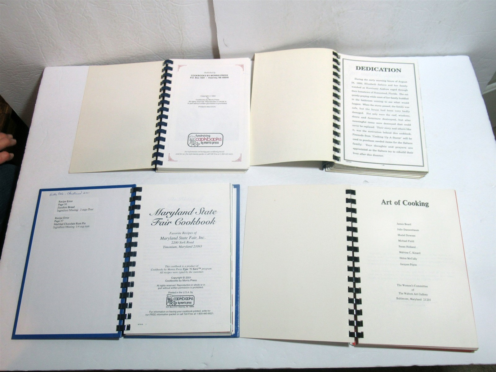 Lot 7 Vtg Community Charity Museum Spiral Cookbooks Cherished Recipes