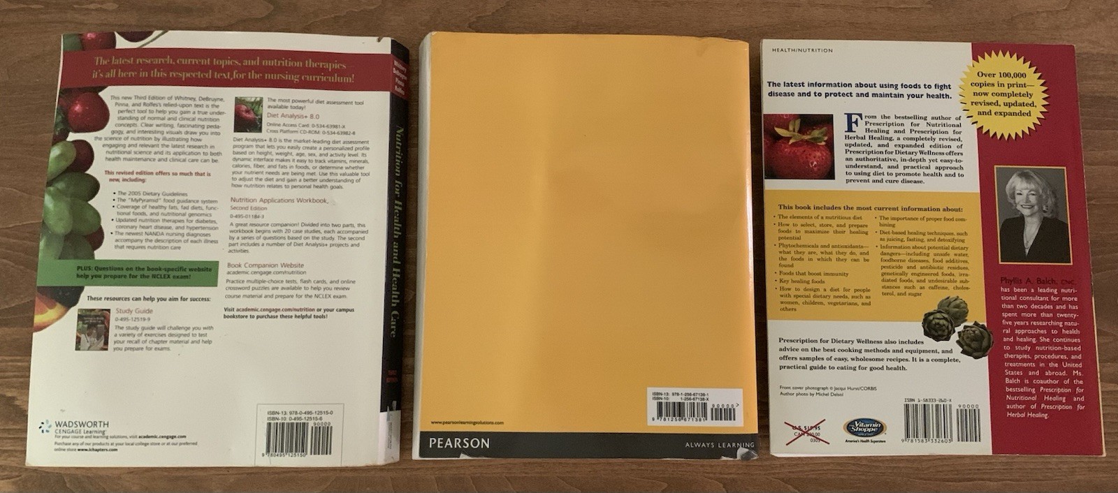 Mixed Lot of 3 Books Nutrition Healing Dietary Wellness Food Health Healthcare
