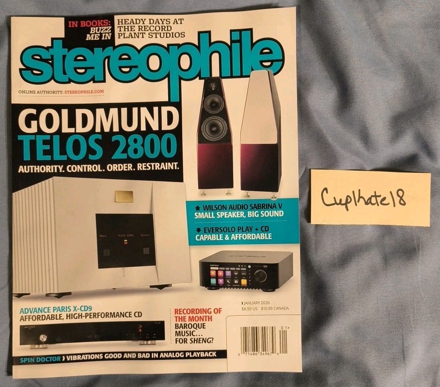 Stereophile Magazine January 2026 Vol Volume 49 No Issue 1 NEW GOLDMUND TELOS