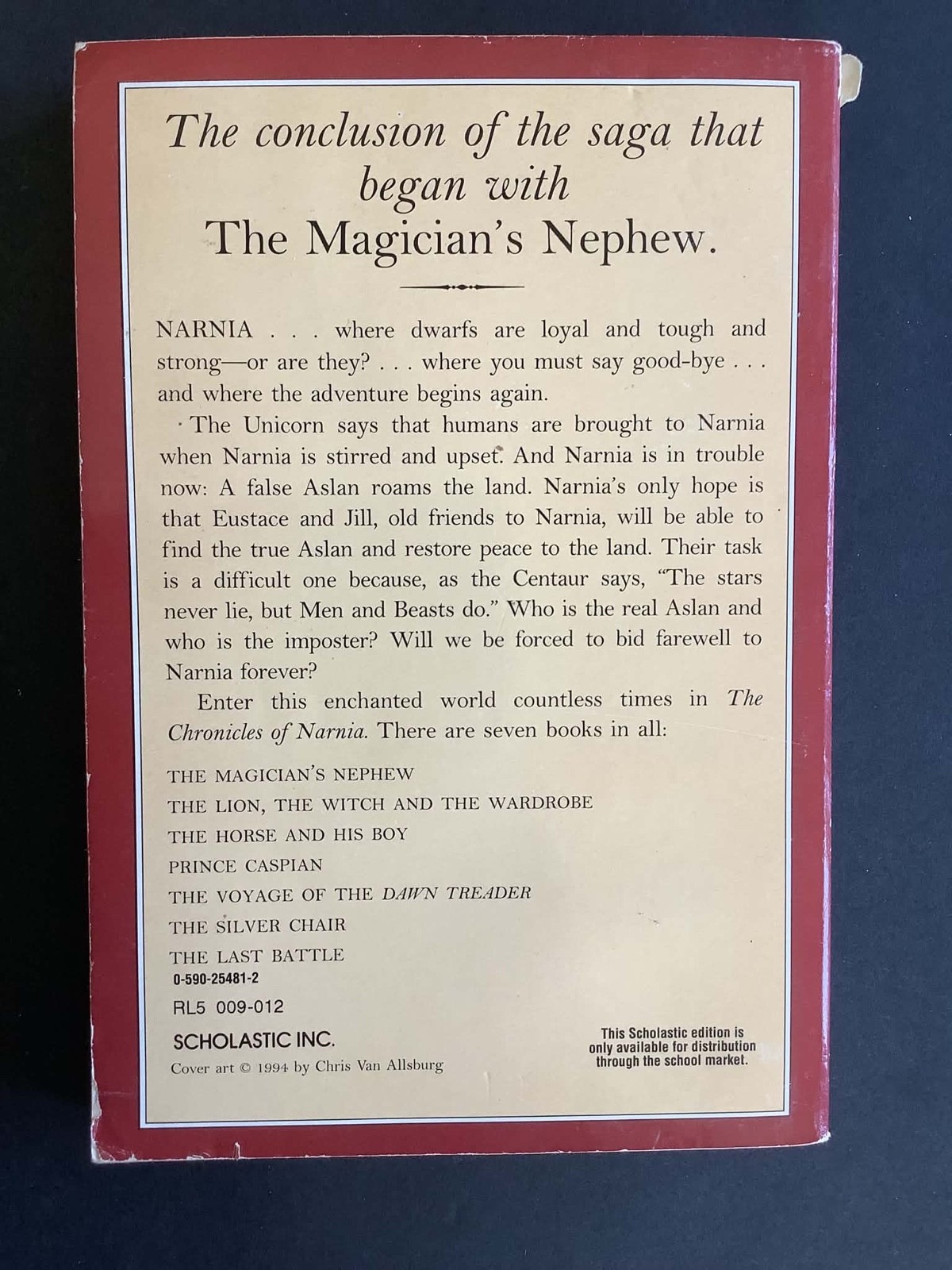 C.S. Lewis The Chronicals of Narnia 7 Book Collection Scholastic Paperback