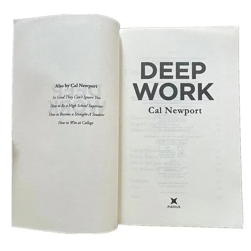 Deep Work English Book By Cal Newport Rules for Focused Success In A DistractedD