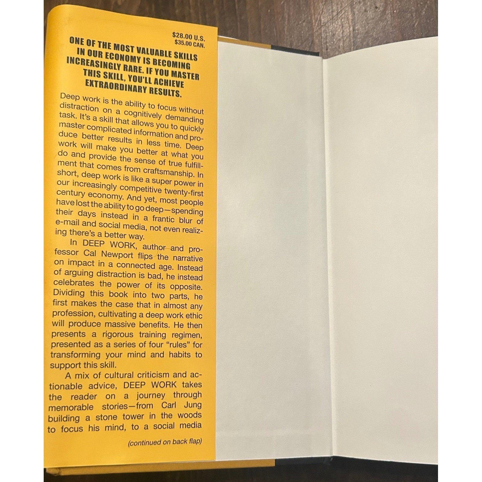 Deep Work Grand Central Publishing Hardcover Cal Newport Productivity Self-Help