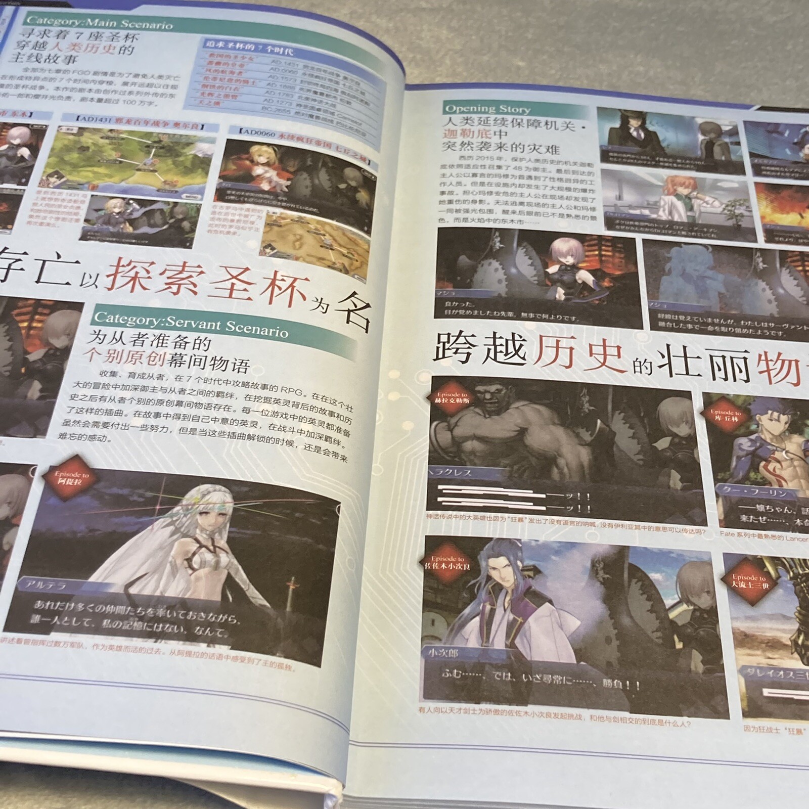RARE Fate Grand Order Servant Encyclopedia Player Guide HC Anime Art Book w/ CD!