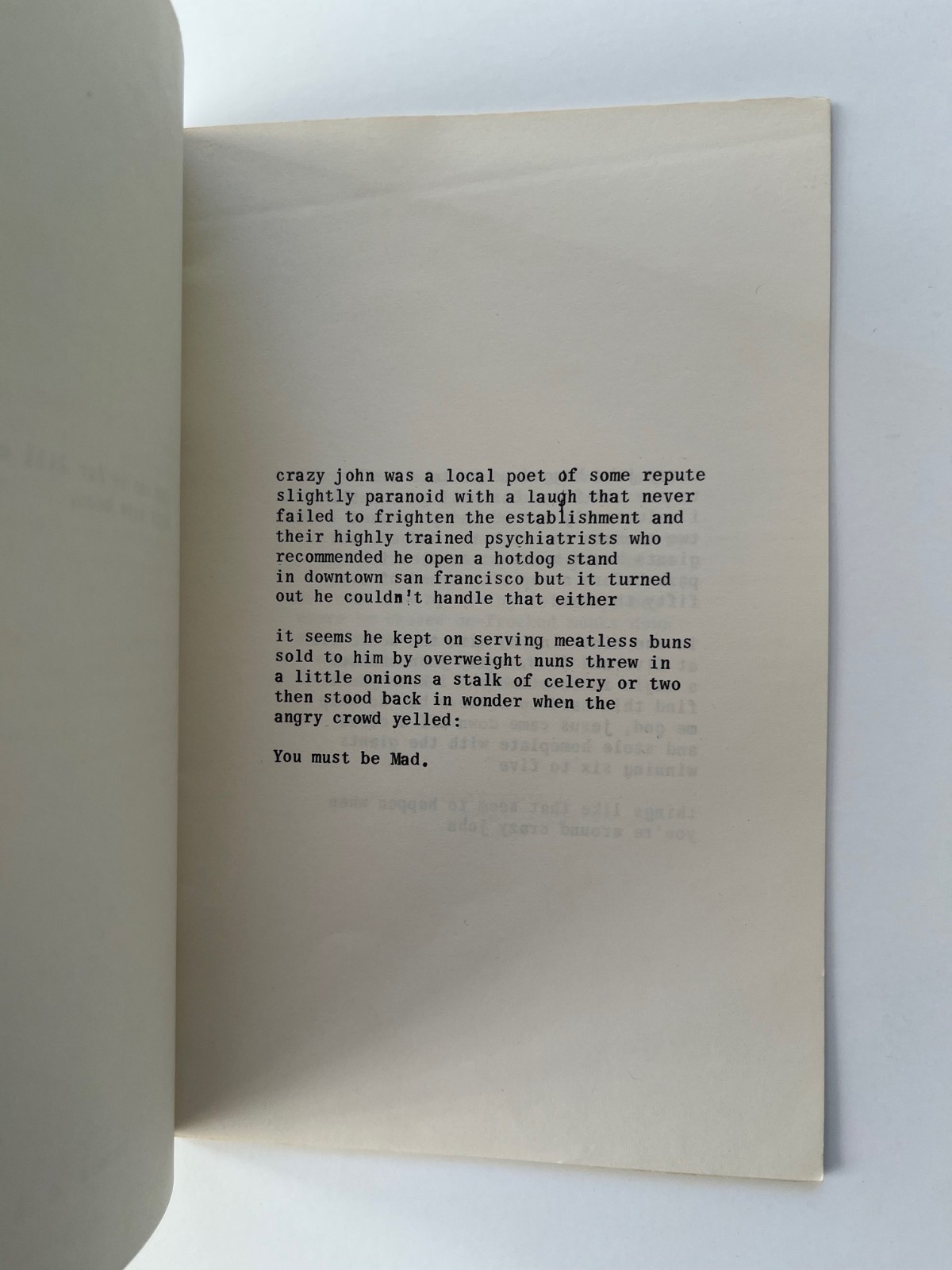 A.D. Winans ~ SIGNED ~ CRAZY JOHN Poems ~ 1972, 1st, Grande Ronde Press