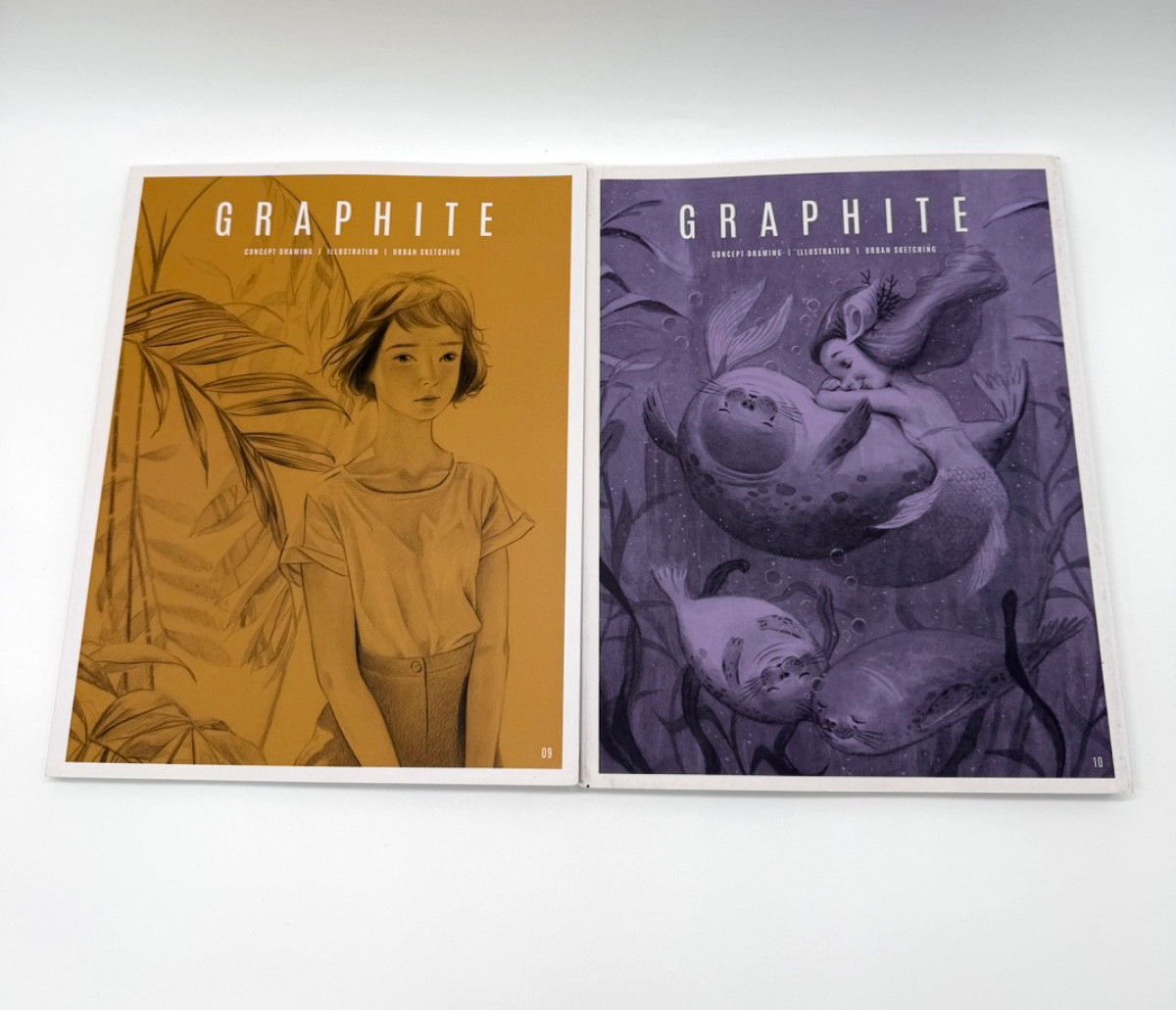 Graphite 9 & 10 by 3dtotal Publishing Art Book Magazine 2018 Lot of 2