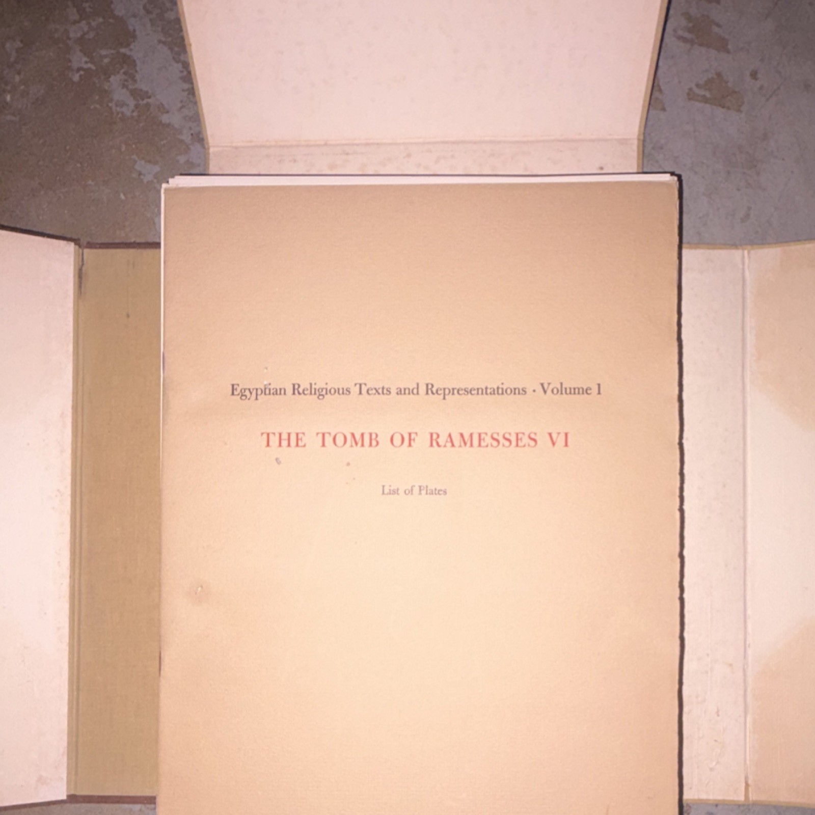 The Tomb of Ramesses VI Hardcover Plates Egyptian Religious Texts Bollingen XL-1