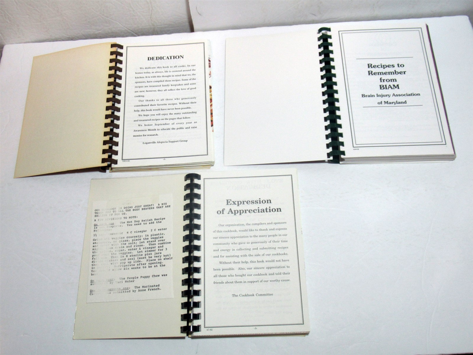 Lot 7 Vtg Community Charity Museum Spiral Cookbooks Cherished Recipes