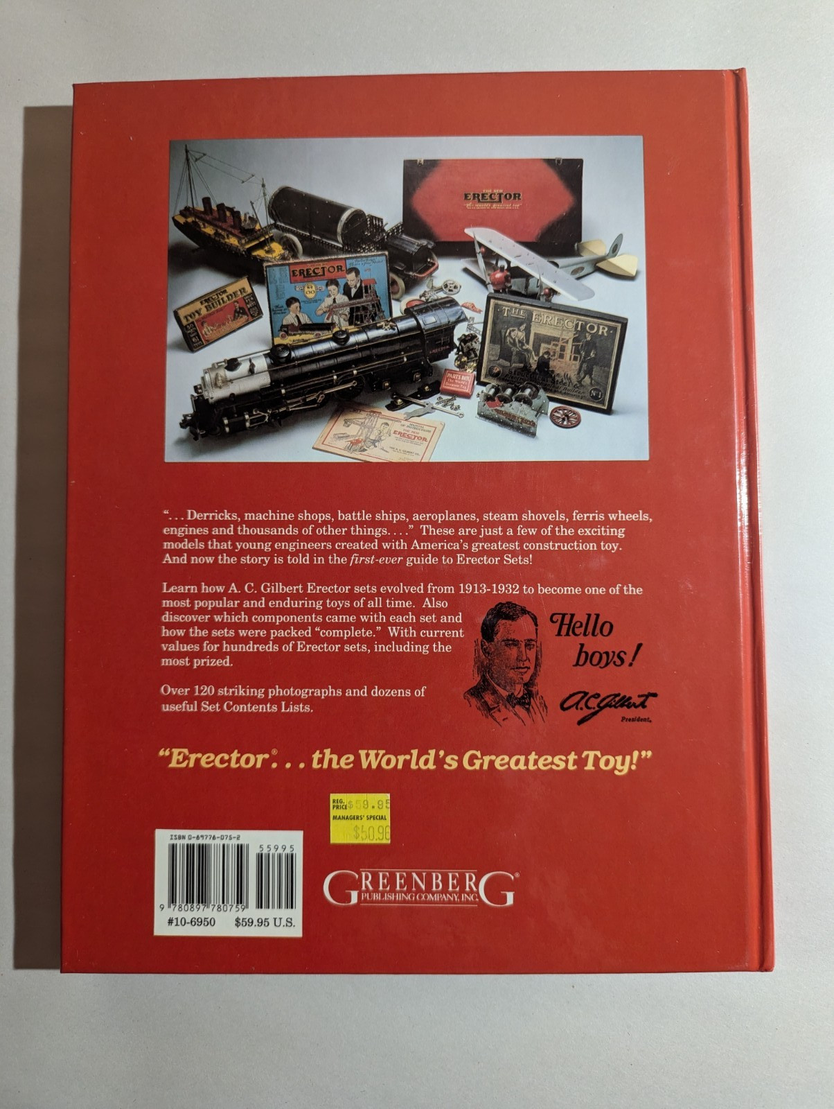 Greenberg’s Guide to Gilbert Erector Sets Volume One 1913-1932 1st Ed. 1993 HC